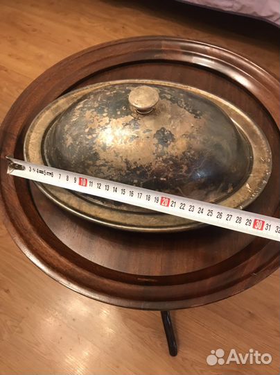 СССР, Мельхиоровая утятница блюдо - баранчик