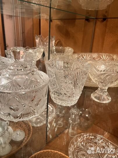 Сервиз чайный, хрусталь