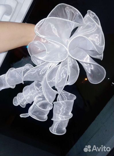 Банты белые школьные