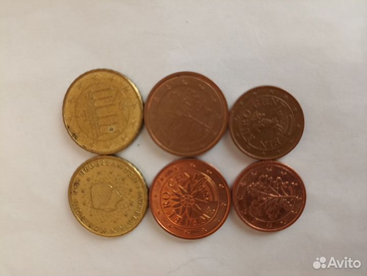 Монеты Евро цент