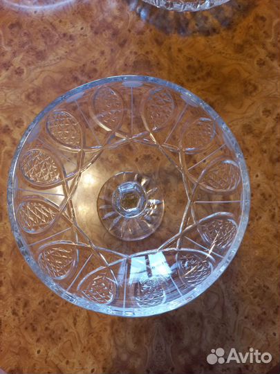 Ваза на ножке хрусталь