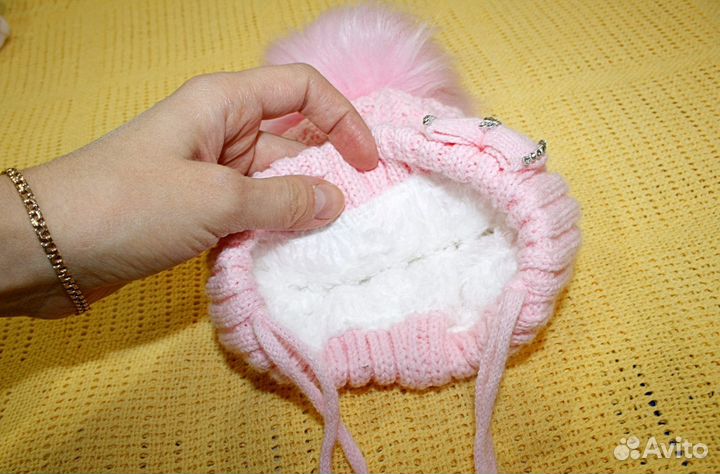 Шапка зимняя новая 0-6м