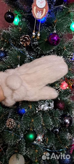 Варежки из натурального меха