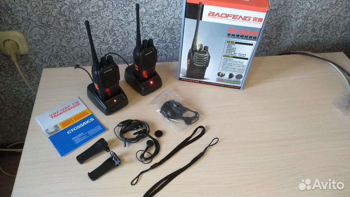 Две Рации Baofeng BF-888S + гарнитура (нов.)
