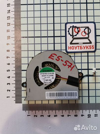 Кулер, охлаждение Acer E5-571,E5-511,E5-521,E5-551