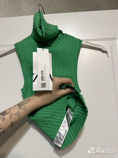 Майка водолазка zara