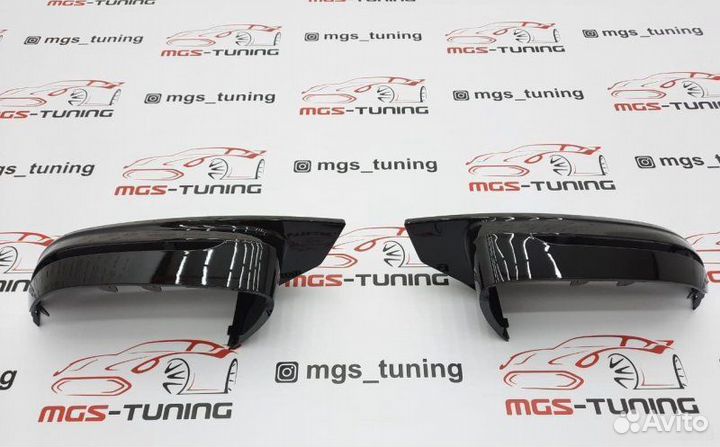 Крышки зеркал стиль M G80 на BMW 7 G11 черные