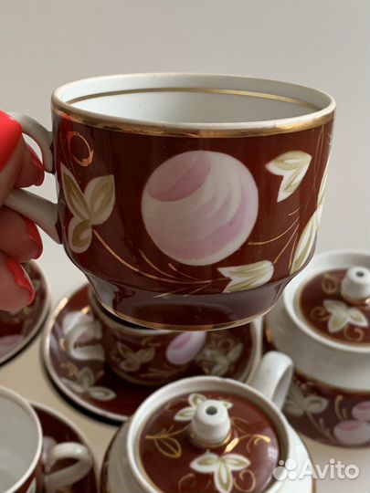 Чайный сервиз СССР вербилки 6 персон