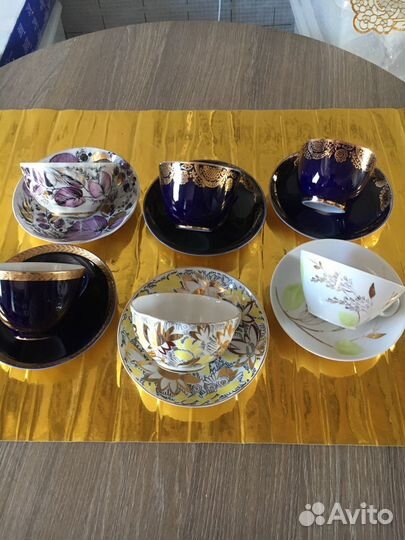 Чайные пары лфз и Дулево. Винтаж