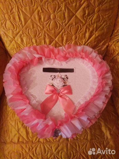 Очень красивый и нежный банк для денег свадебный