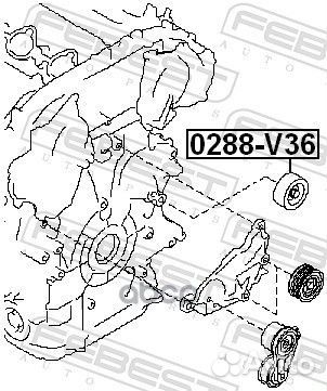 Ролик обводной infiniti m35/45 (y50) 2004- 0288