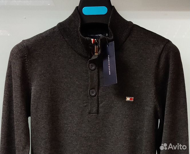 Джемпер мужской на молнии и пуговицах Tommy