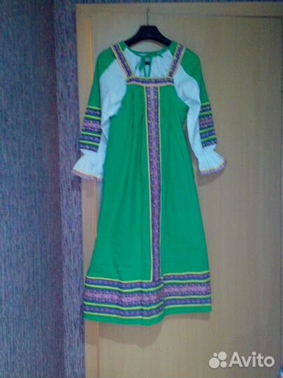 Костюм (сарафан и рубашка) в народном стиле