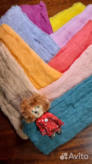 Вата хб, льняная цветная