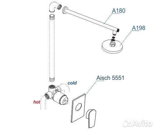 Wasserkraft A55180 Душевая система