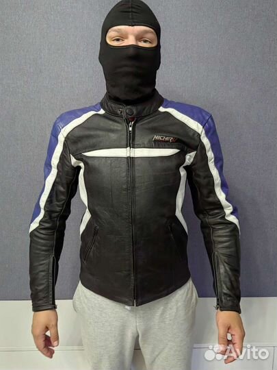 Мотокуртка кожаная мужская 48