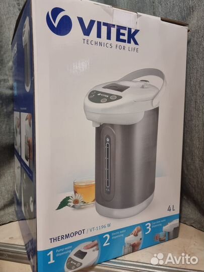 Новый Термопот 4 литра Vitek 1196w