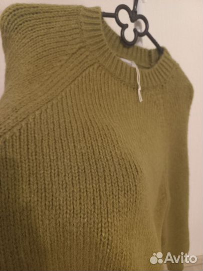 Свитер хаки шерсть