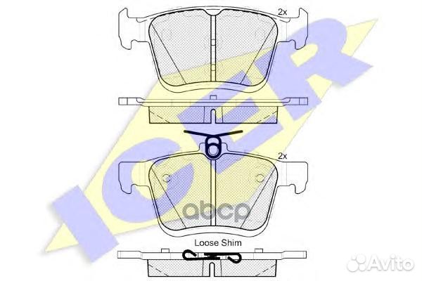 Колодки задние VW Golf VII icer 182099 182099 Icer