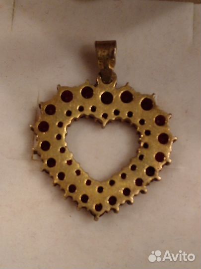 Винтажная подвеска с гранатами