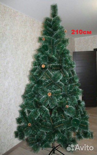 Елка искусственная 210см пушистая, доставка новая