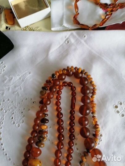 Бусы колье калинградский янтарь СССР антиквариат