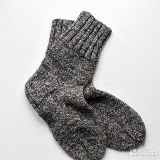 Вязаные носки из деревенской овечьей шерсти