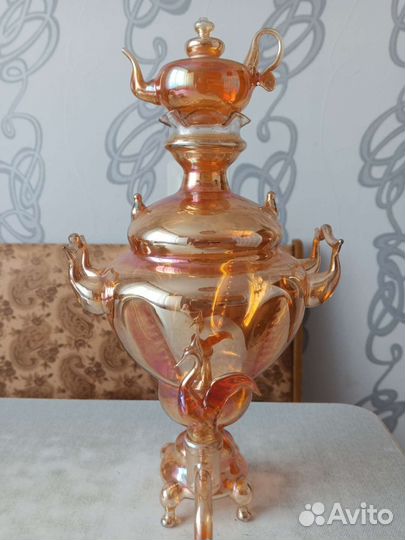 Самовар стеклянный. Винтаж. СССР