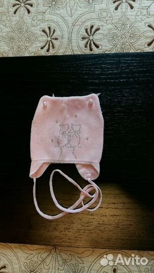 Шапочка на малышку до 1 года