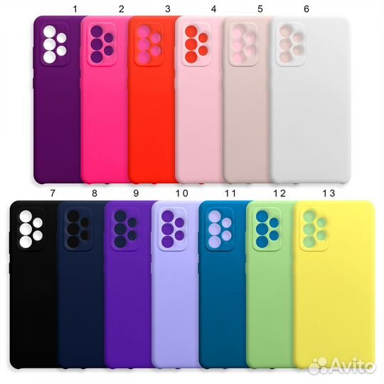 Чехол Samsung A72 Silicone Case пудра