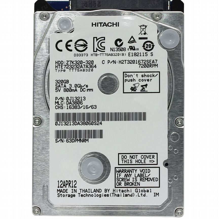 [H2T3201672SEA7] Жесткий Диск Hitachi 320gb Sata2 H2t3201672sea7