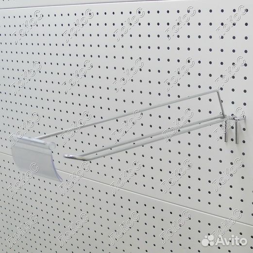 Крючок двойной с ценникодержателем L400мм, d4,8