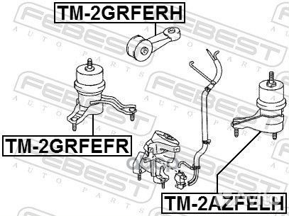 Опора двигателя toyota camry 06-11 прав. toyota