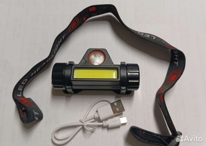 Налобный фонарь аккумуляторный LED
