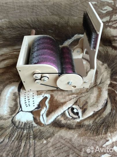 Кардер барабанный для шерсти с крышкой