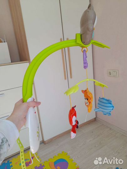 Мобиль 3 в 1 Fisher Price на кроватку