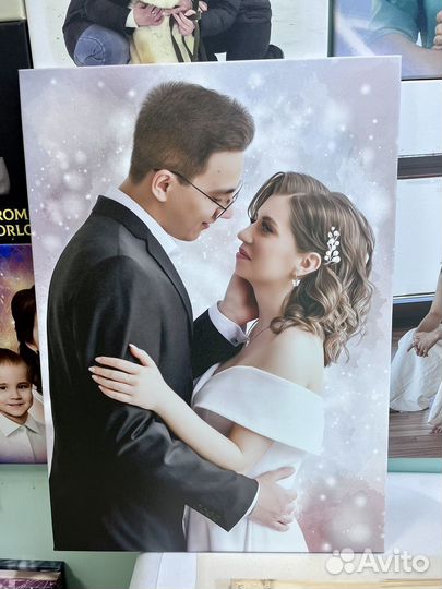 Портрет по фото, на холсте, фотопечать