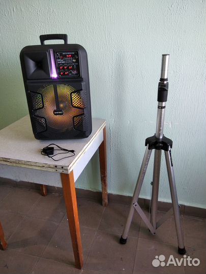 Колонка портатив Bluetooth kimiso qs-1250+штатив