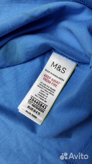 Платье хлопковое M&S 116 новое