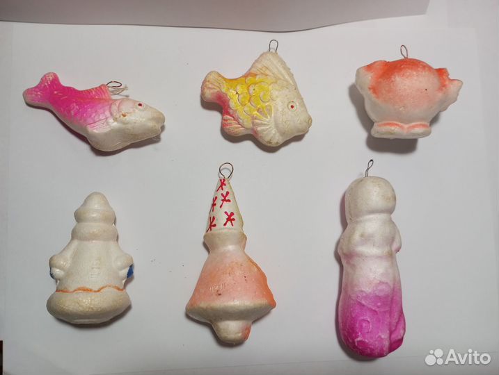 Ёлочные игрушки СССР. Пенопласт
