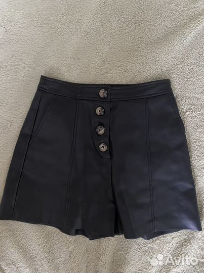 Шорты экокожа