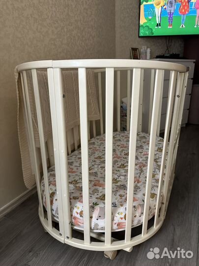 Кроватка-трансформер (овальная,круглая)