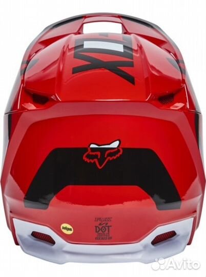 Мотошлем Fox V1 Lux Helmet, Черно-красный S