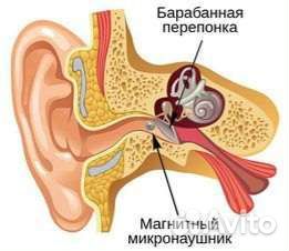 Микронаушник с кнопкой пищалкой