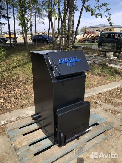 Твердотопливный котёл с увеличенной топкой