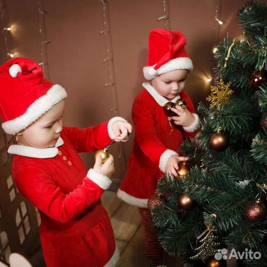 Новогодние костюмы для двойняшек близнецов девочек