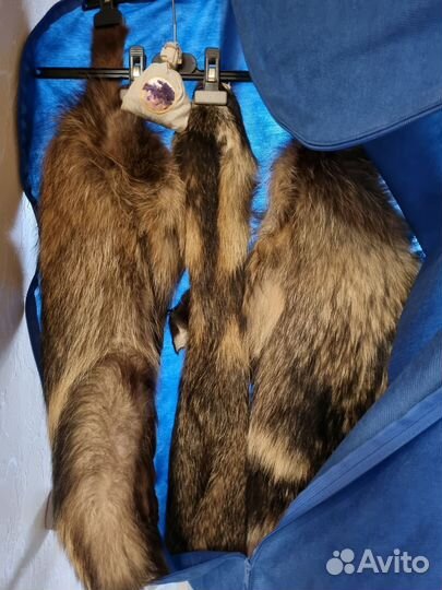 Шкура енота 3 шт выделанная