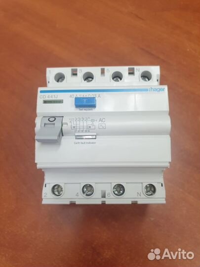 Узо Hager 4P 40А 30mA AC