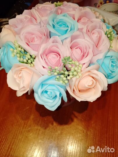 Букеты из мыльных роз