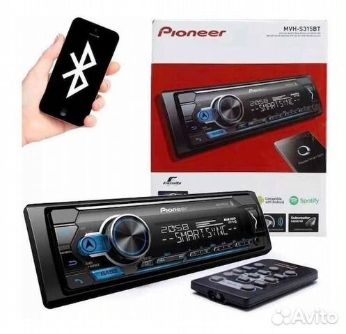 Автомагнитола Pioneer MVH-S325BT Bluetooth. пульт